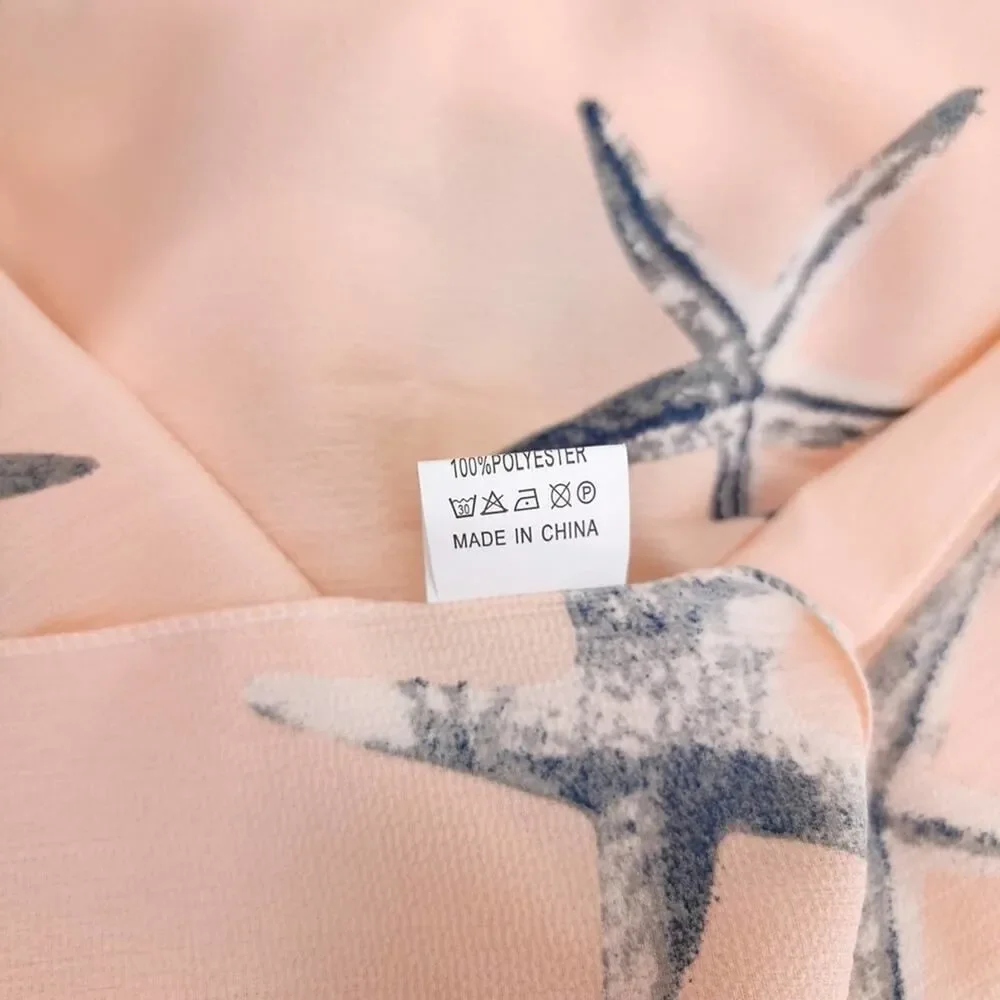A&O Sleeveless Starfish Peach Cardigan Vest